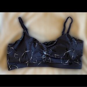 Navy Blue Floral Women's Bralette
